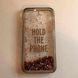 IPhone 7 Kate Spade “Hold The Phone” glitter case